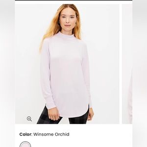 NWT Loft mock neck tunic top